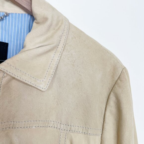 Vintage Dolce & Gabbana 90s Y2K Suede Leather Bomber Jacket 2000s Designer Coat - Picture 12 of 15